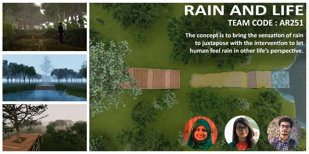 ArchRUET students "RECOGNIZED ENTRY" for architectural idea competition "Accentuating Rain " by ArchTwist